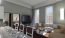 a living room with a large window